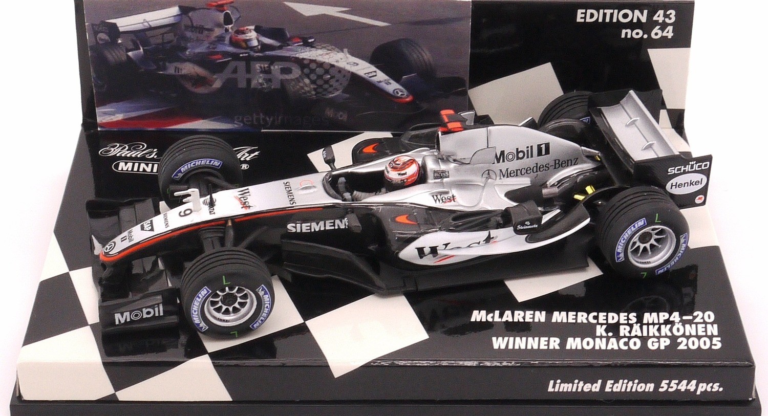 2005 Minichamps West McLaren MP4/20 K Raikkonen-Monaco GP -1