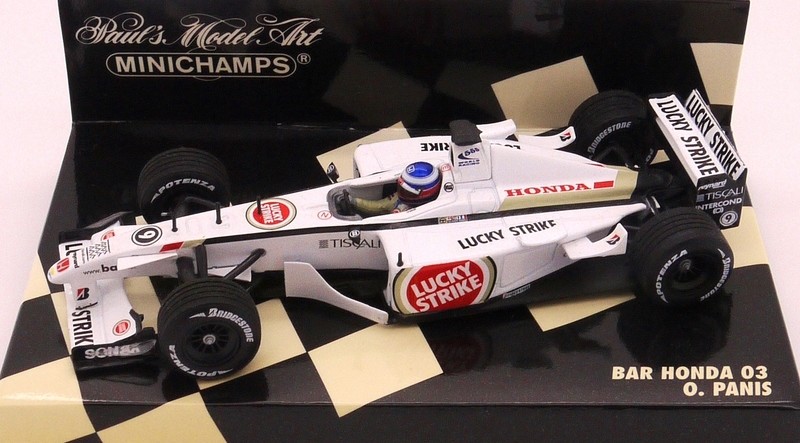 Honda BAR F1カー 1/43？スケール Minichamps Bar Honda 03 #10 Jacques Villeneuve 2001 1/43