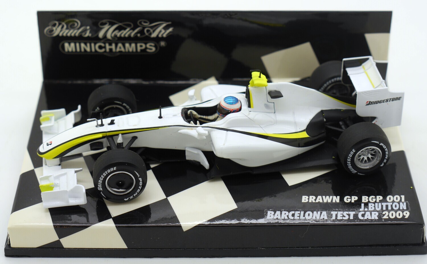 2009 Minichamps Brawn BGP001 J Button Test car GP 1/43