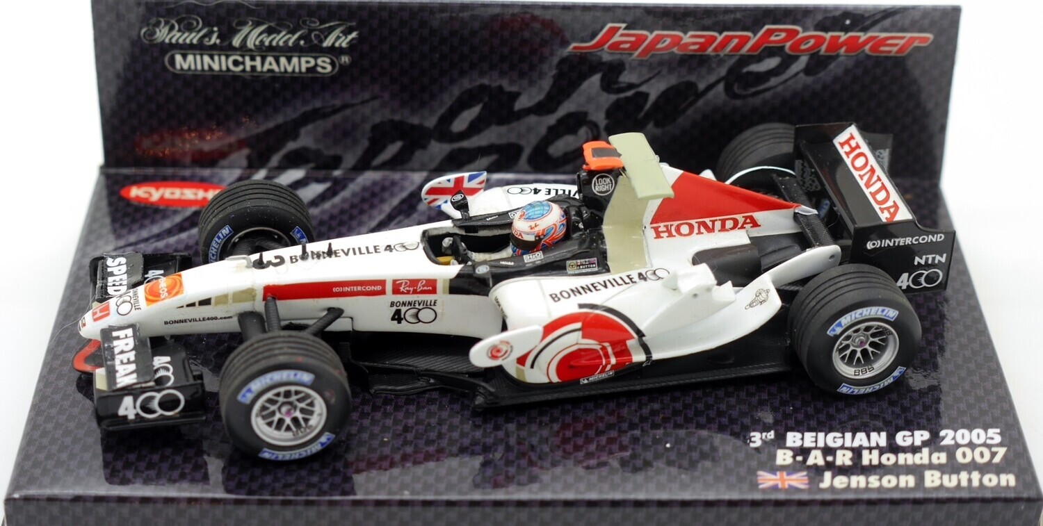 2005 Minichamps Bonoville 500 BAR Honda 007 J Button Belgian GP 1/43