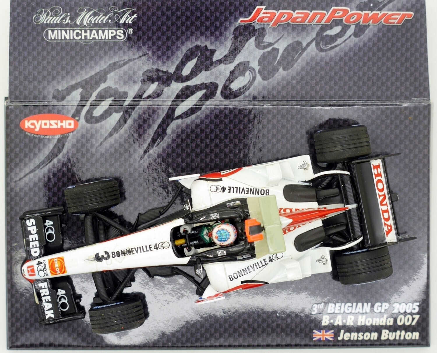 2005 Minichamps Bonoville 500 BAR Honda 007 J Button Belgian GP 1/43