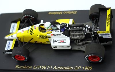 Modèle Spark 1/43 Eurobrun ER188 Voiture Miniatures F1 Eurobrun Er188 32 Monaco Gp 1988 Spark