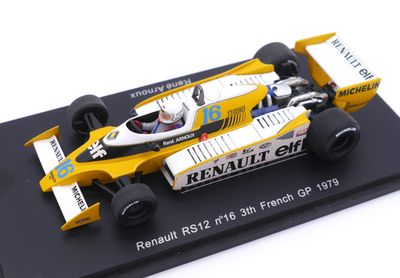 1/43スパーク ルノーRS12 3th FrenchGP 1979 アルヌー 1979 Spark Renault Rs12 R Arnoux French GP 1/43