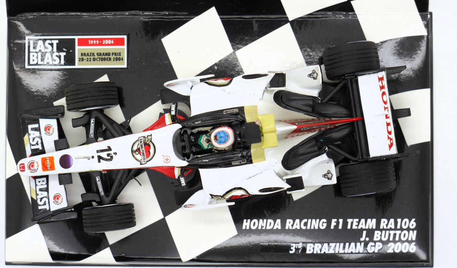 2006 Minichamps Honda RA106 J Button Brazilian GP 1-43
