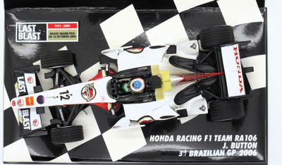 2006 Minichamps Honda RA106 J Button Brazilian GP 1-43