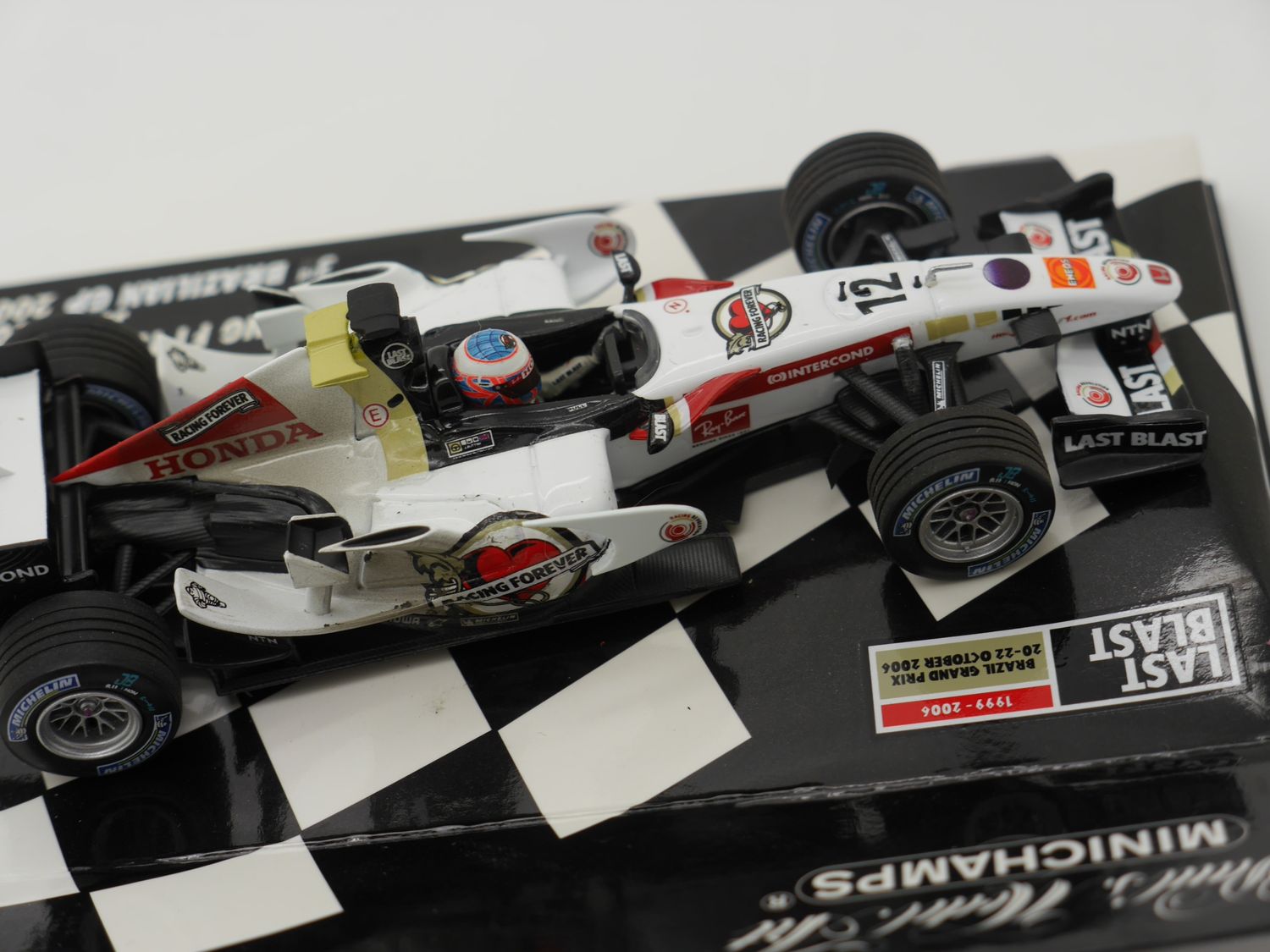 2006 Minichamps Honda RA106 J Button Brazilian GP 1-43