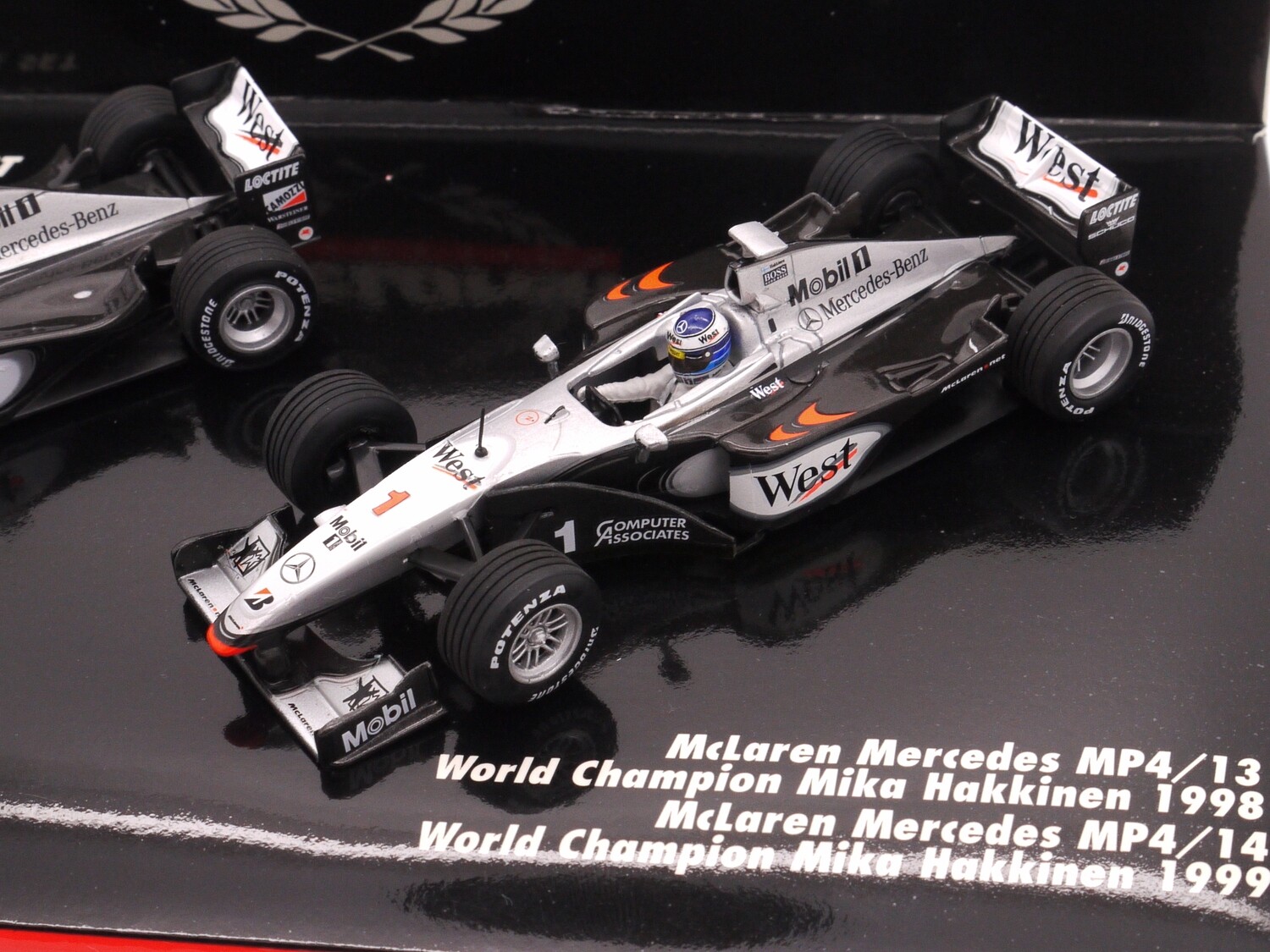 1998 & 1999 Minichamps West McLaren MP4/13 & MP4/14 M Hakkinen 1998 & 1999 Minichamps West McLaren MP4/13 & MP4/14 M Hakkinen