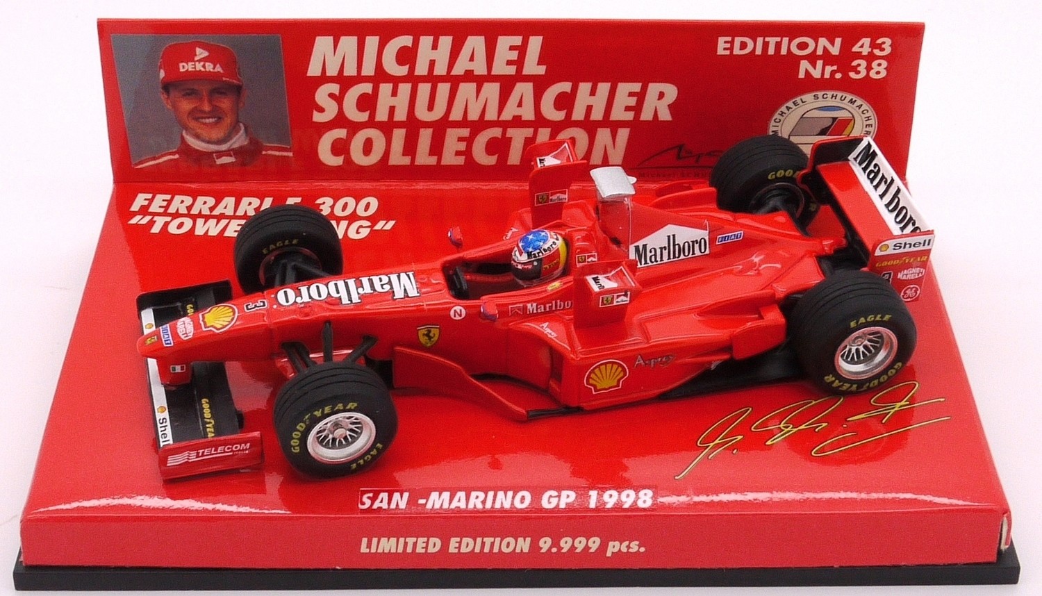 MINICHAMPS 1:43 FERRARI F300 Tower Wing Michael Schumacher 1998 EUR 44,99 - FR