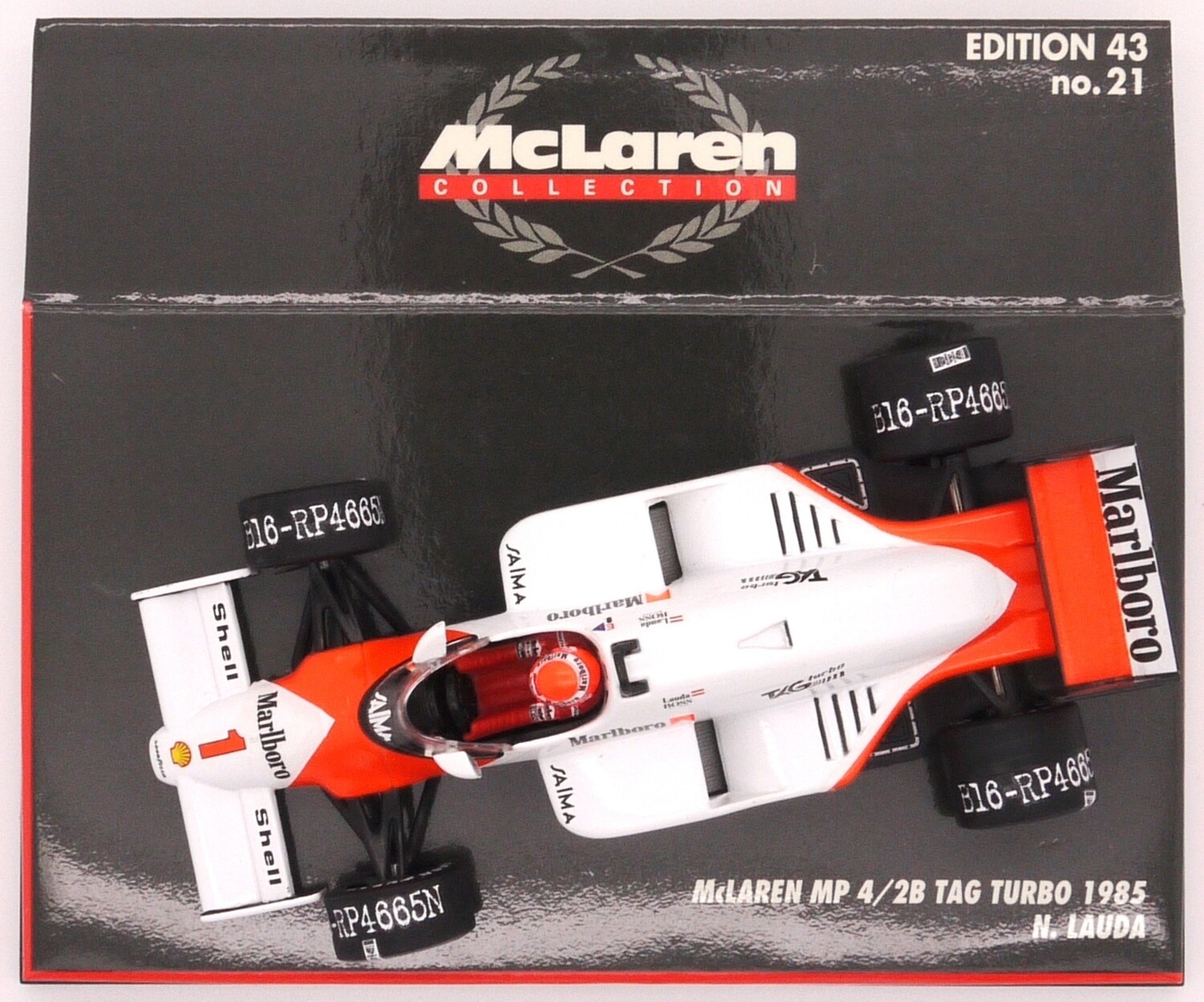 1985 Minichamps Marlb McLaren MP4/2B N Lauda 1/43
