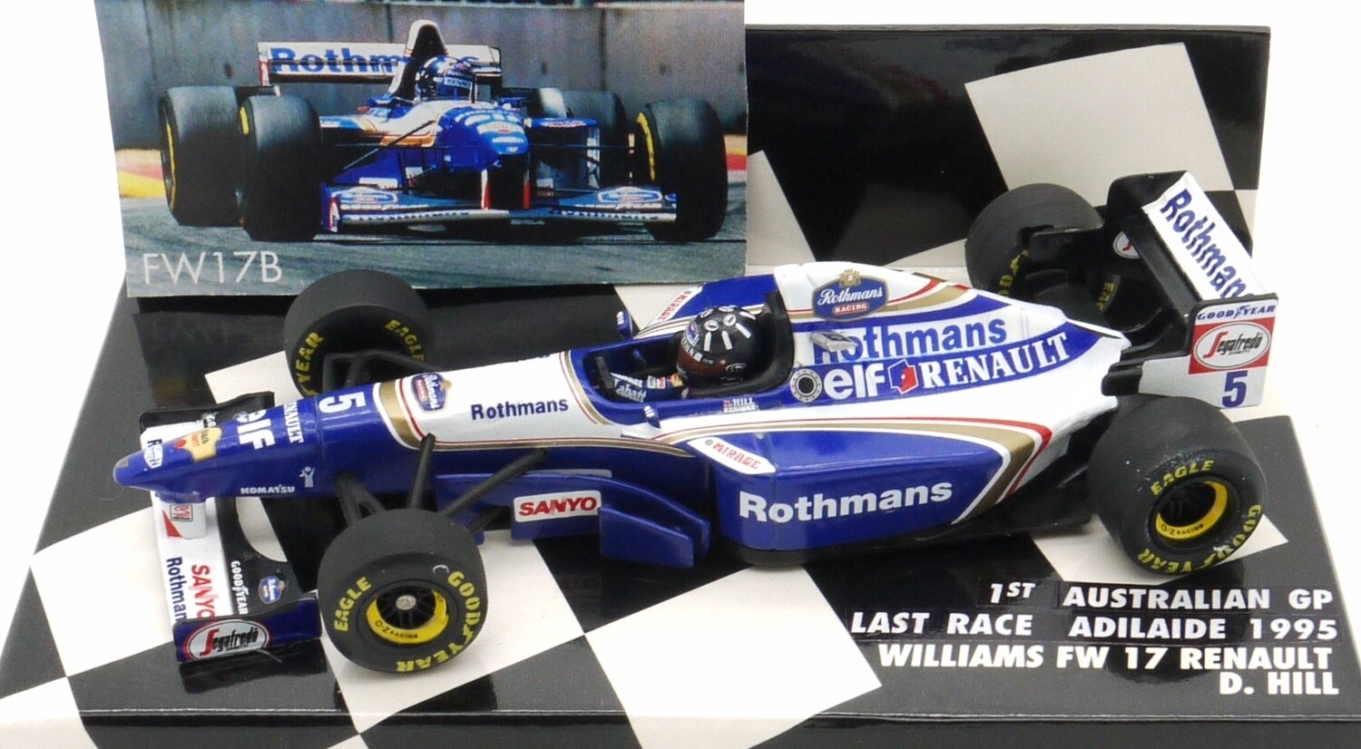 1995 Minichamps Rothmans Williams FW17b D Hill Australian GP 1/43