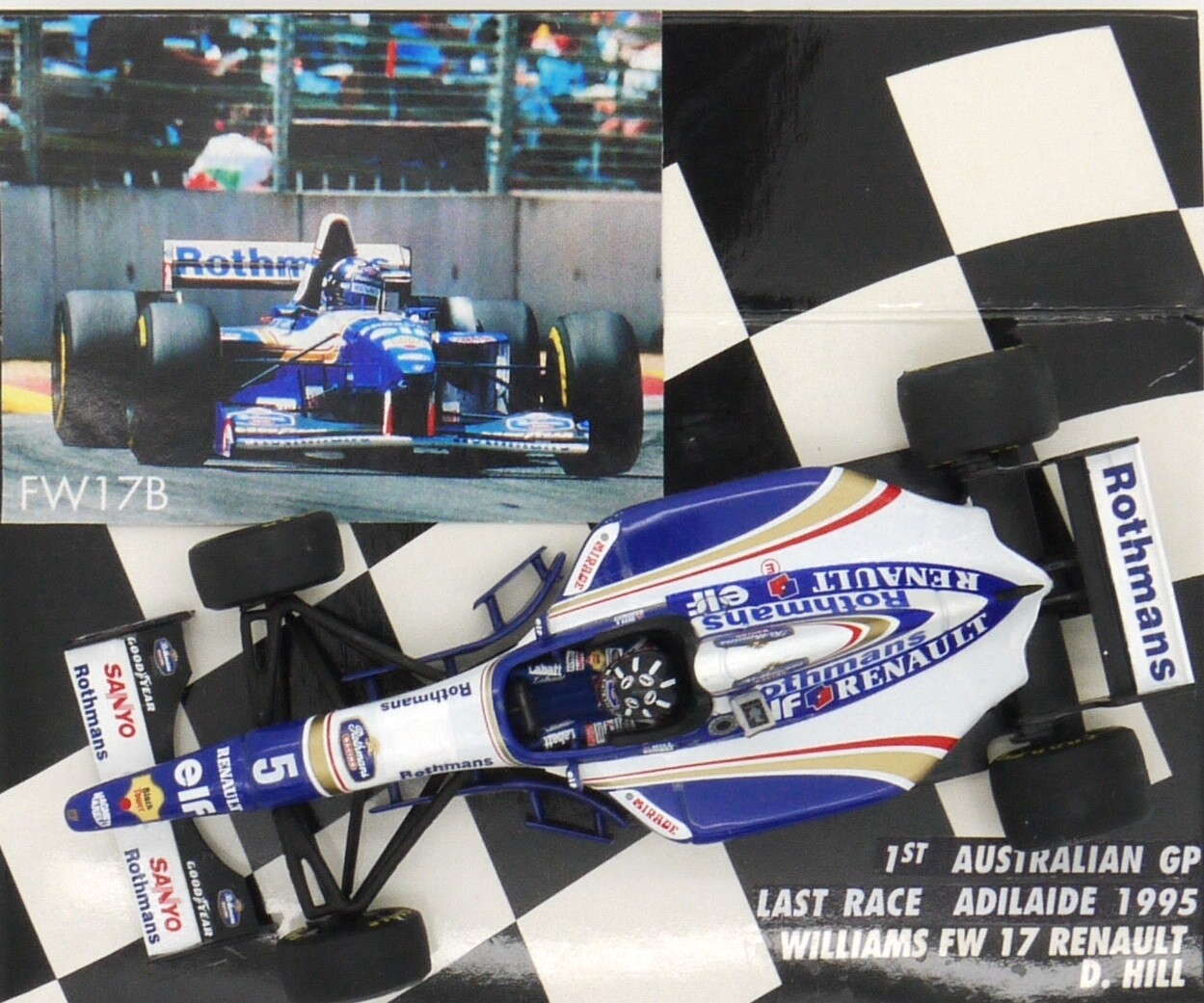 1995 Minichamps Rothmans Williams FW17b D Hill Australian GP 1/43