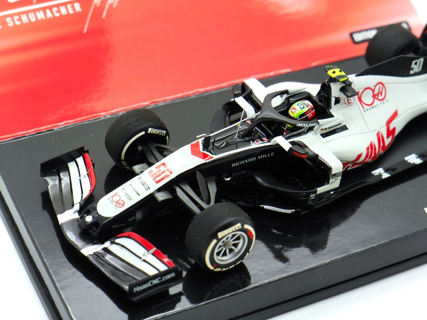 Minichamps 1:43 - 1 - Voiture de sport miniature - Haas F1 Team VF-20 Abu Dhabi GP 2020 M