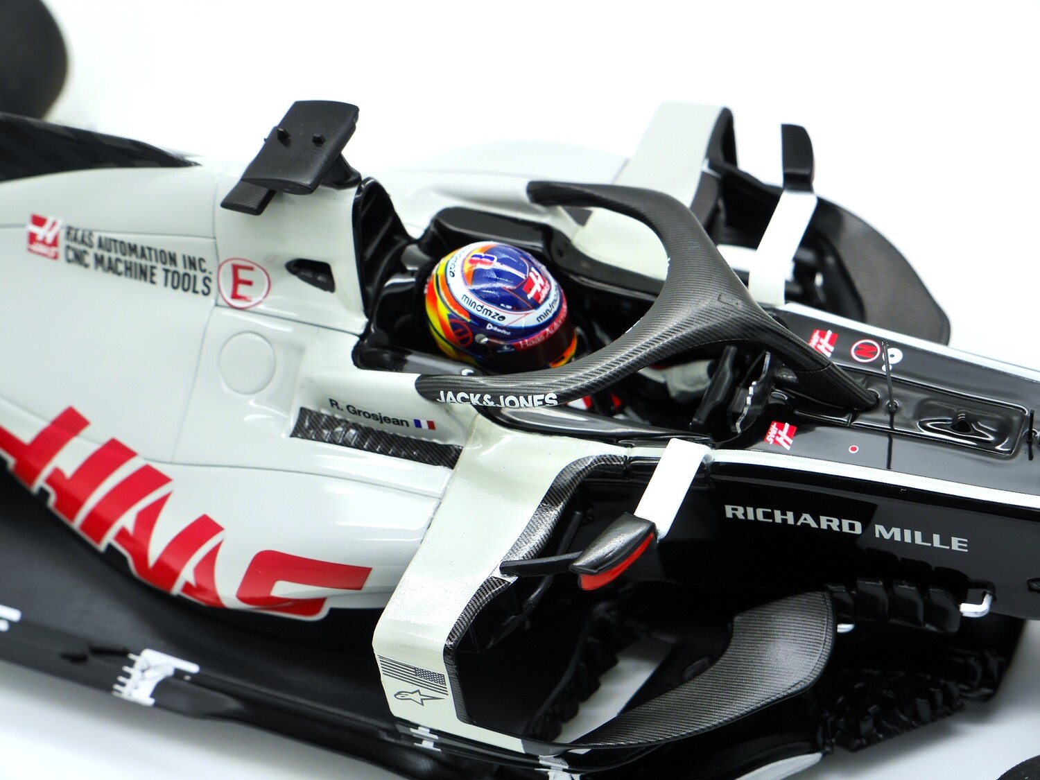 Modèle Haas Grosjean Neuve Voiture F1 Minichamps 1:43 - Haas VF-17 2017 Pilotée Par Romain Grosjean Modèle F1 Minichamps