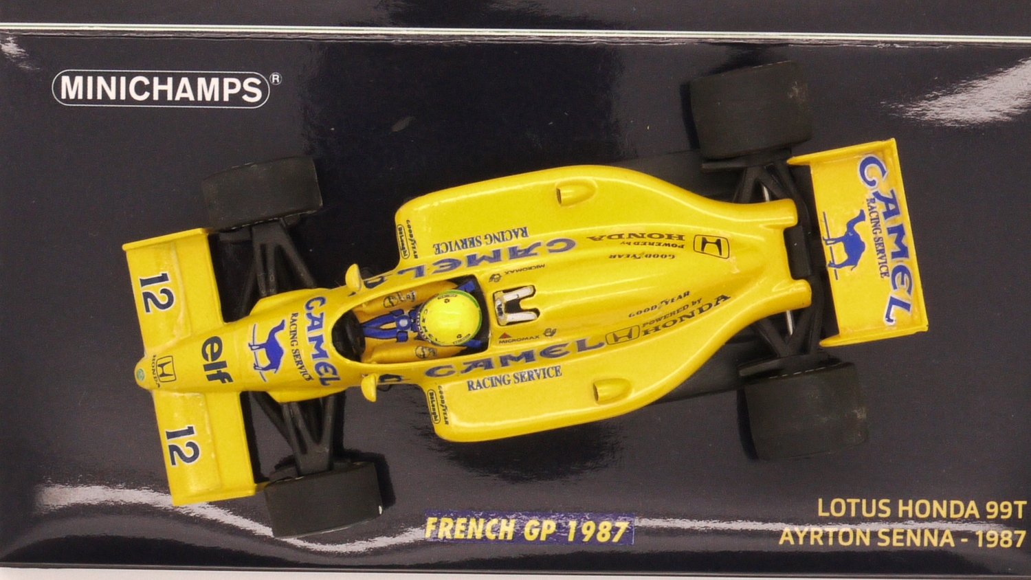 1987 Minichamps Camel Lotus 99T A Senna French GP 1/43