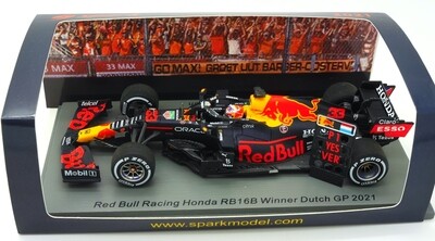 2021 Spark Red bull Honda RB16b M Verstappen Dutch GP 1/43