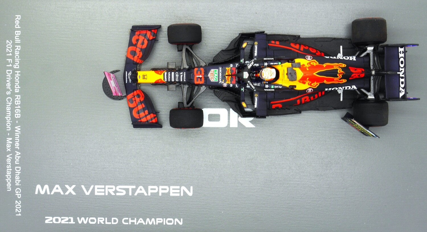 2021 Spark Red bull Honda RB16b M Verstappen Abu Dhabi GP 1/43