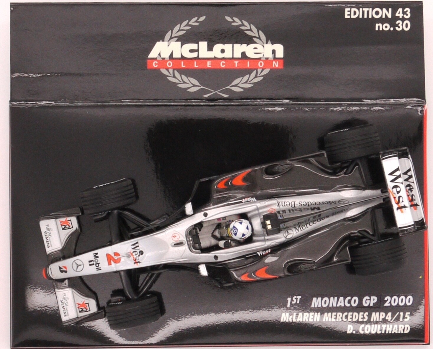 2000 Minichamps West McLaren MP4/15 D Coulthard 1st Monaco GP 1/43