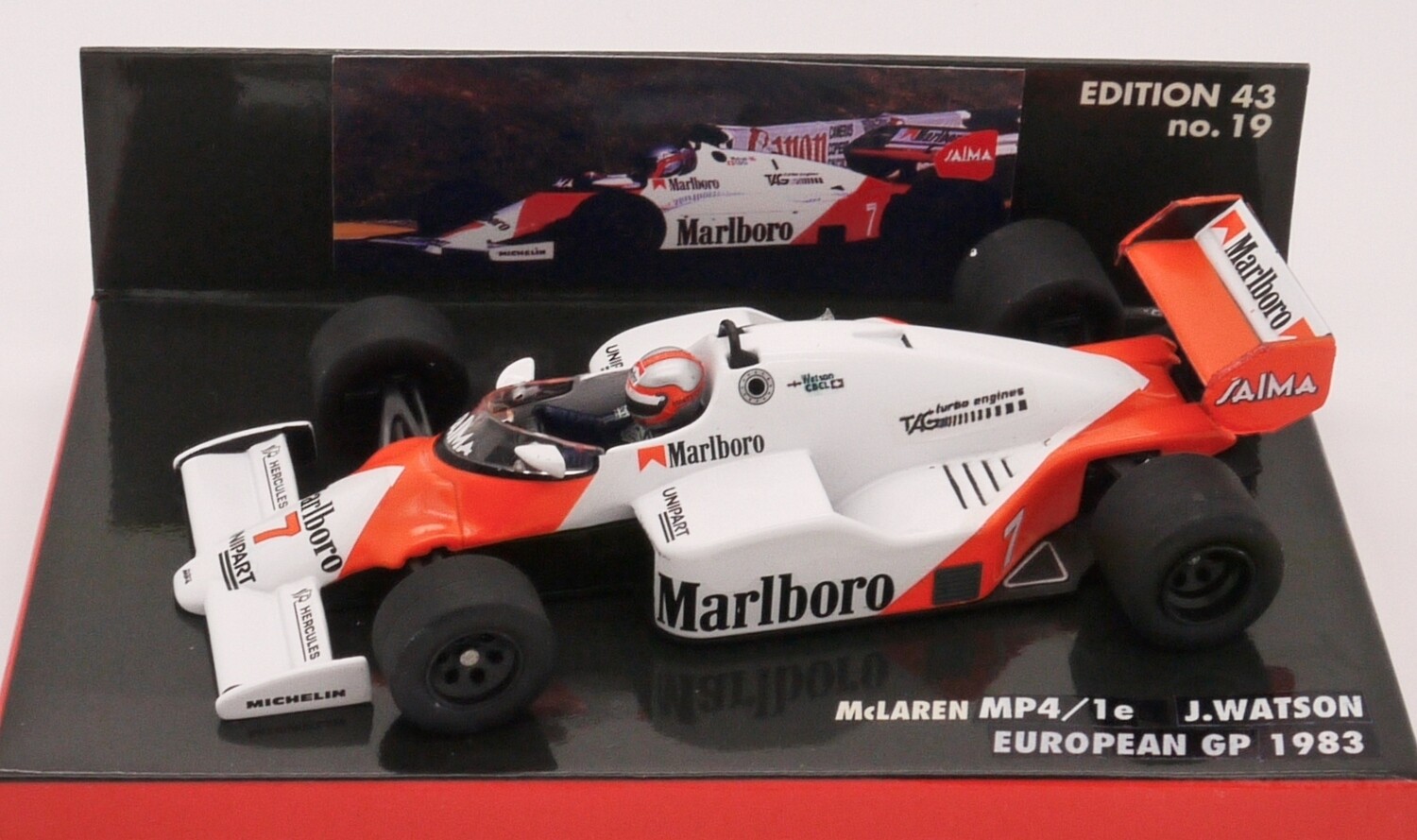 Minichamps 1/43 – McLaren MP4 – Winner GP Angleterre 1981 – Watson – Réf 530 814307