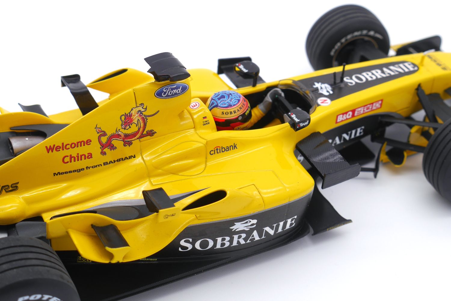 2004 Sobranie Jordan Ford EJ14 Timo Glock Chinese gp 1/18 scale