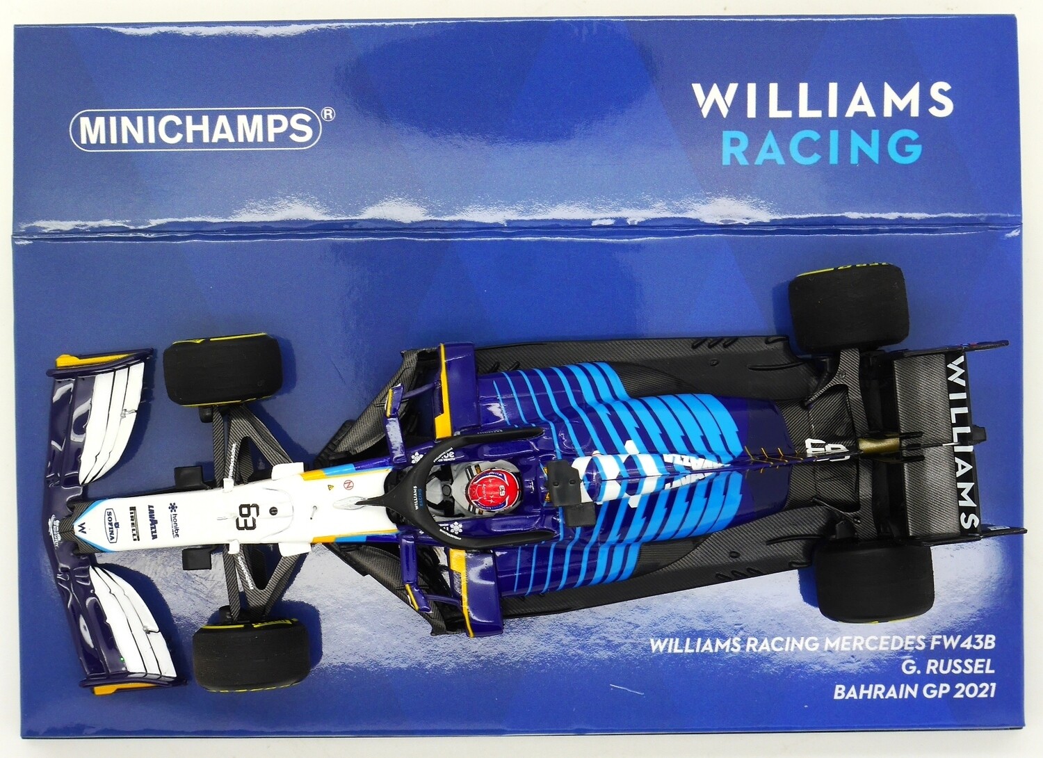 Miniature Minichamps F1 1/43 – Williams Mercedes FW43B De Latifi – GP Bahreïn 2021 – CK Edition