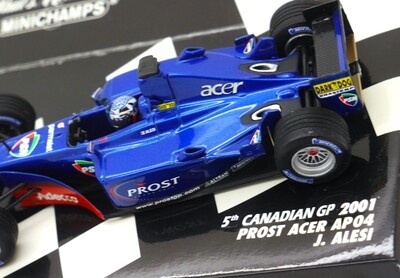 Minichamps 1:43 Heinz-Harald Frentzen Prost AP04 #22 formule 1 2001 400010122 modèle voiture