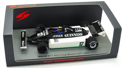 SPARK S7169 MARCH 811 N°17 NQ GP Long Beach 1981 Derek Daly 1/43 – Neuf Prévente