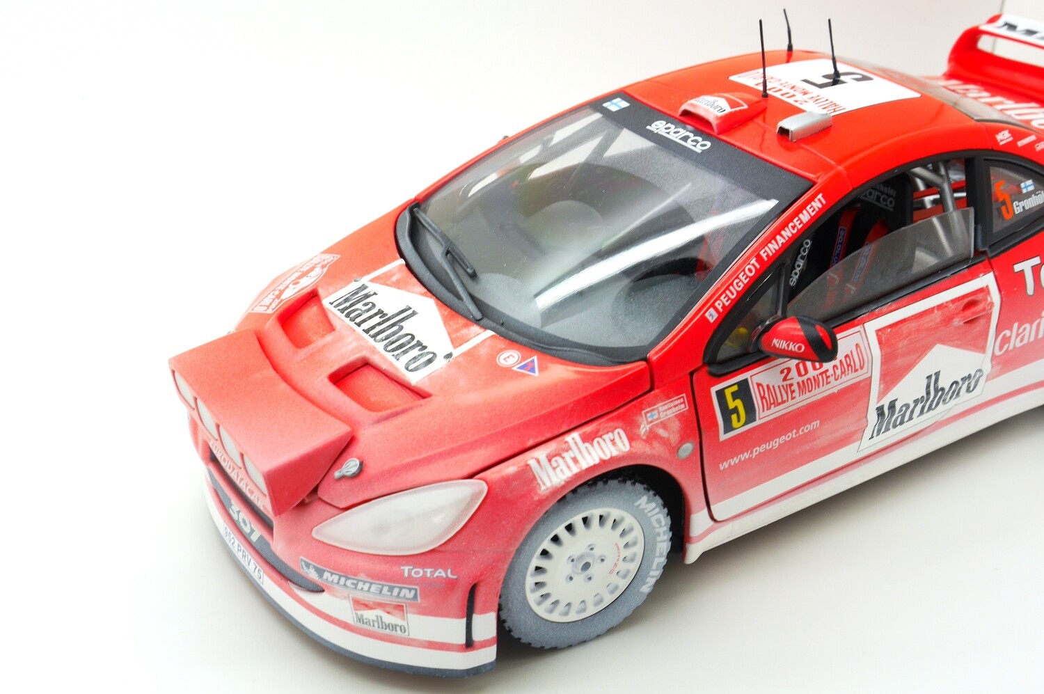 AUTOART 1/18 80455 PEUGEOT 307 WRC 2004 Rallye MONTE CARLO rouge et blanc - Collection