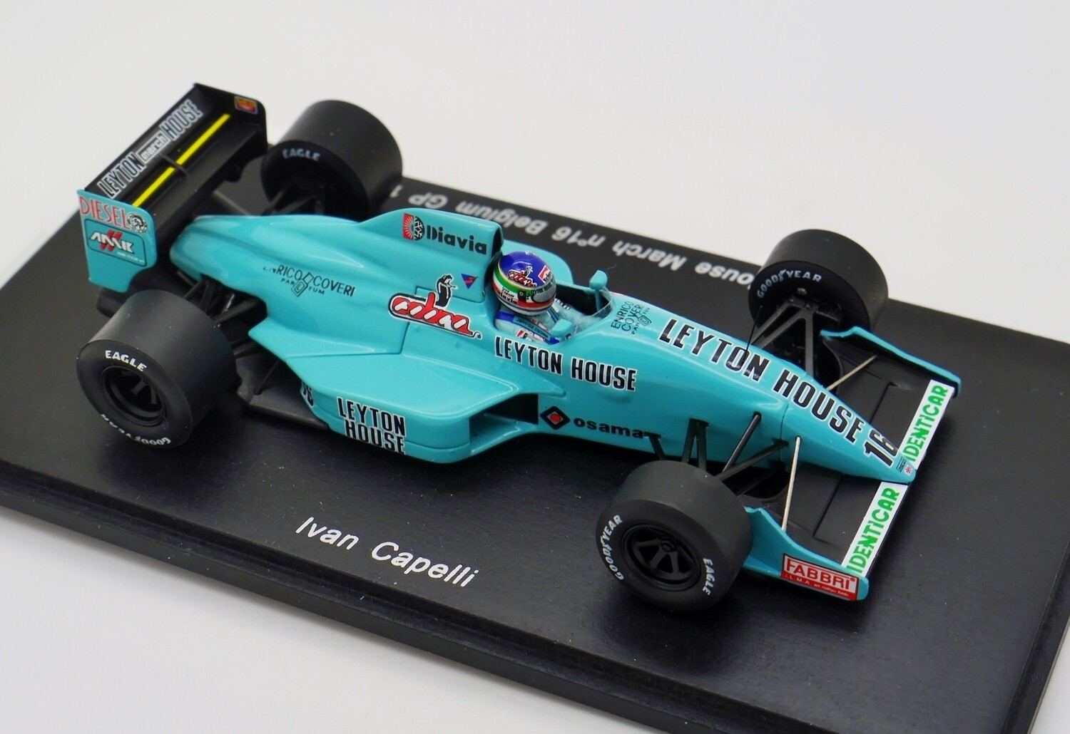 1988 Spark Leyton House March 881 I Capelli Belgian GP 1/43