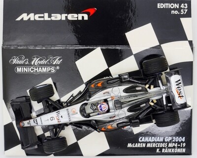 2004 Minichamps West McLaren MP4/19B K Raikkonen Canadian GP 1-43