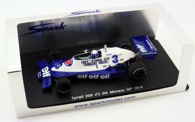 Miniature Spark F1 Tyrrell 008 N°3 1978 - D. Pironi, GP Allemagne, 1/43