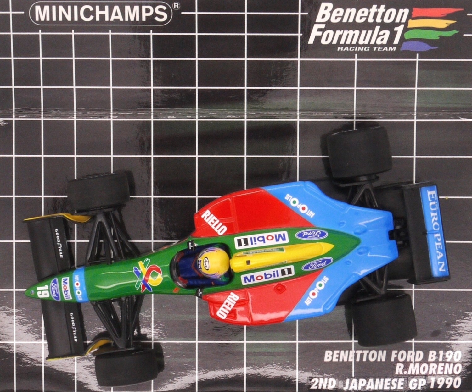 Miniature BENETTON B190 20 NELSON PIQUET GRAND PRIX MONACO 1990 1/18
