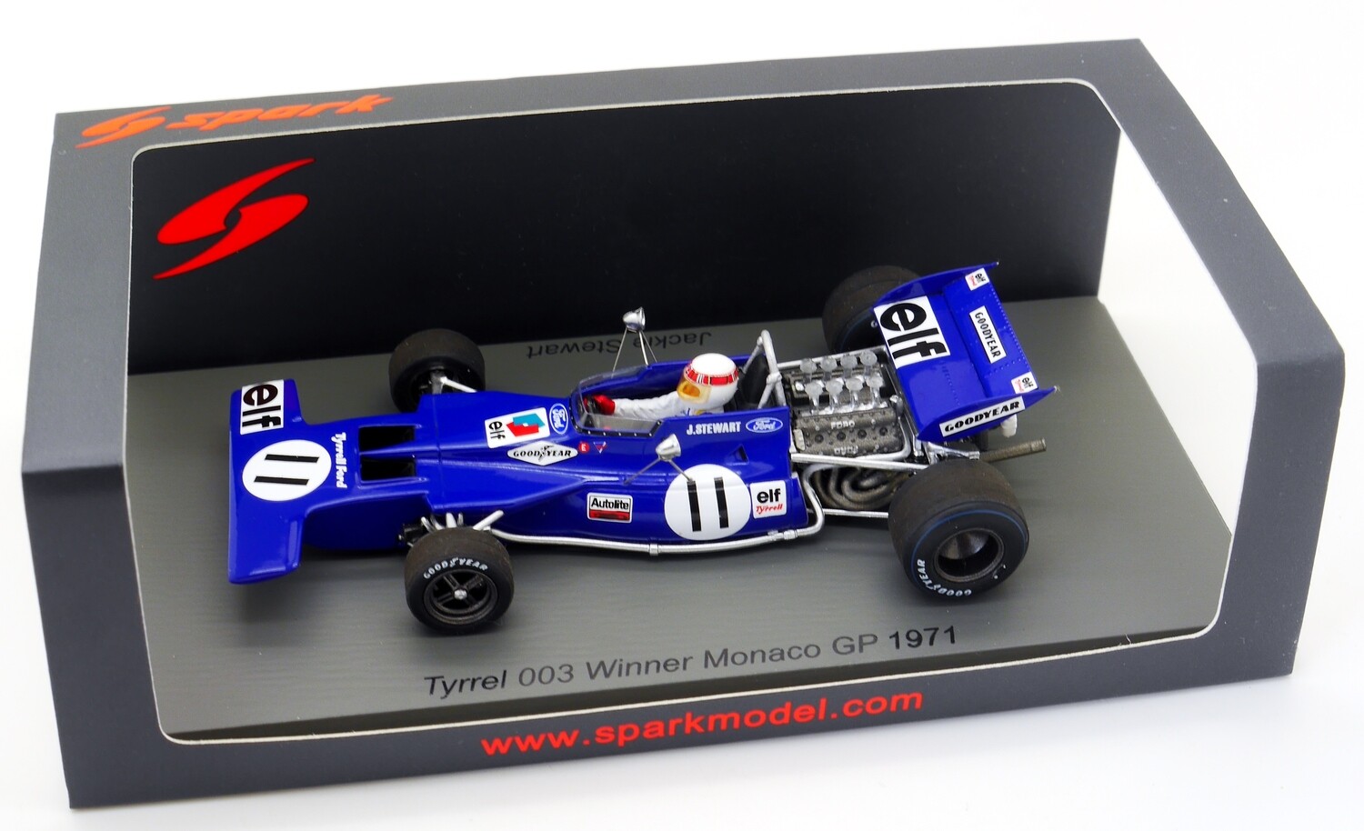1971 Spark Tyrrell Ford 001 J Stewart Monaco GP 1/43