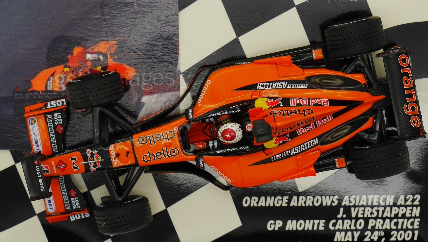 Miniature F1 Minichamps 1/43 : Orange Arrows Asiatech A22 - Jos Verstappen 2001 (Collectionneur)