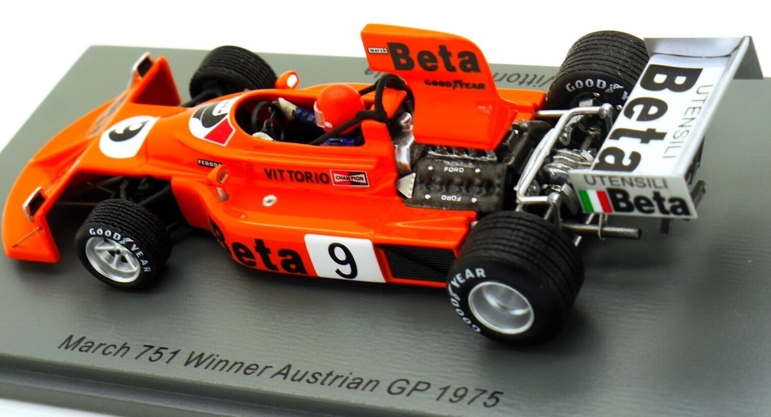 【希少】スパーク 1/43 マーチ 751 1975 オーストリアGP 優勝 1975 Spark Beta March 751 V Brambilla Winner Austrian GP 1/43