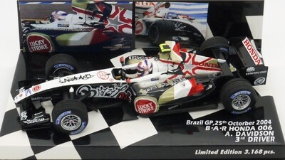 2005 Minichamps Lucky Strike BAR Honda 006 A Davidson test car 1/18