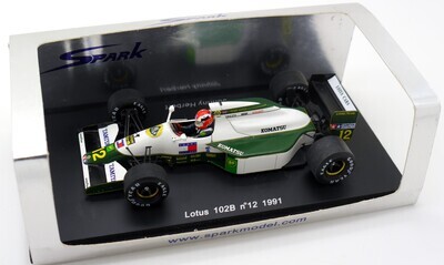 1991 Spark Lotus 102B J Herbert Mexican GP 1/43