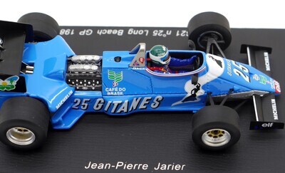 1983 Spark Gitanes Ligier JS21 J P Jarier Long beach GP 1/43