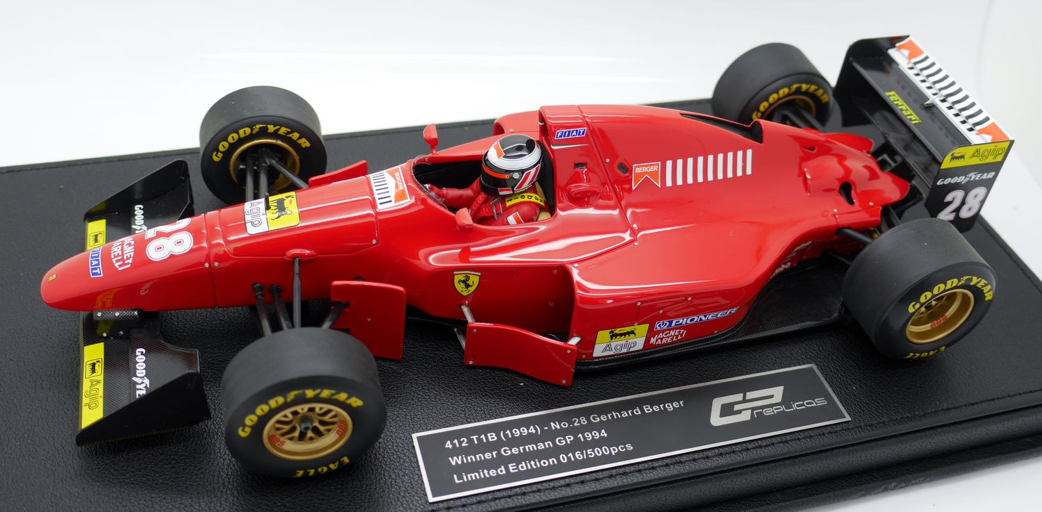 1994 GP Replicas Marlb Ferrari 412T1 G Berger Winner German GP 1/18