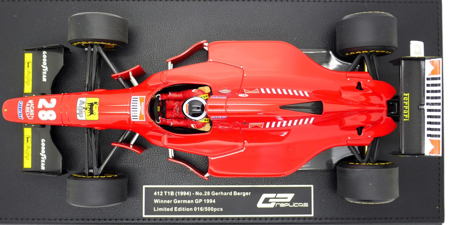 1994 GP Replicas Marlb Ferrari 412T1 G Berger Winner German GP 1/18