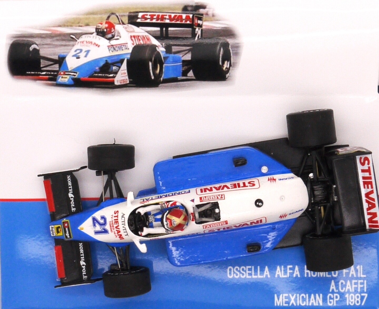 TAMEO KIT 1/43 F1 OSELLA ALFA ROMEO FA1/L #21 MONACO GP 1987 A. CAFFI
