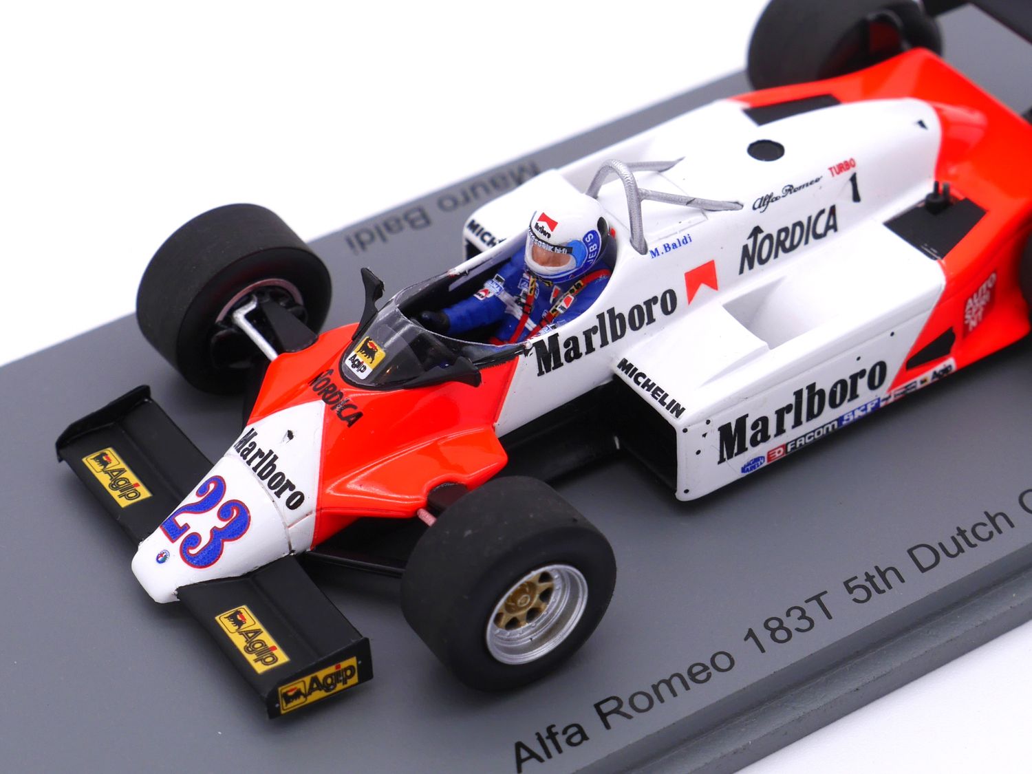 1983 Spark Alfa Romeo 183t M Baldi Dutch GP 1/43