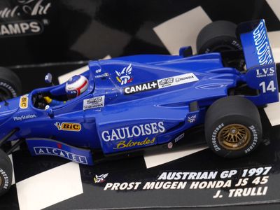 1/43 minichamps PROST MUGEN JS45 トゥルーリ 1997 Minichamps Gauloises Prost Mugen Honda JS45 J Trulli 1/43
