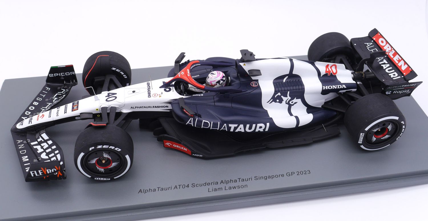2023 Spark Alpha Tauri Honda AT04 L Lawson Singapore GP 1/18