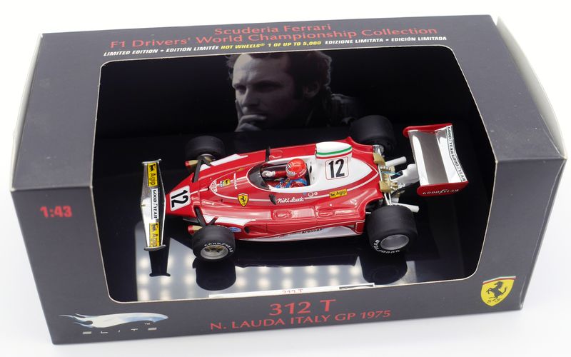 1975 Hotwheel Elite Ferrari 312t N Lauda Italian GP 1/43