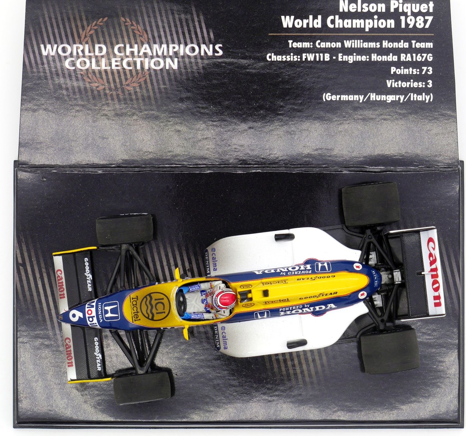 1987 Minichamps Barclay Williams FW11b N Piquet World Champion 1/43