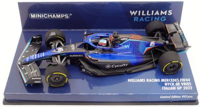 2022 Minichamps Williams Mercedes FW44 N De Vries Italian GP 1/43