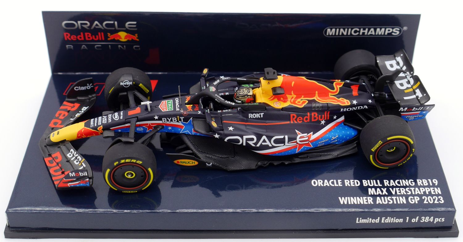 2023 Minichamps Red Bull Honda RB19 M Verstappen United States GP 1/43
