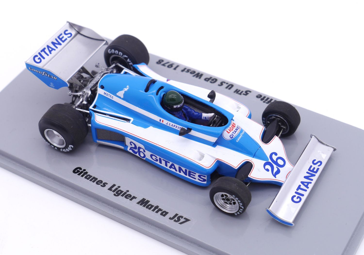 1978 Spark Gitanes Ligier Matra JS7 J Laffite US GP West 1/43