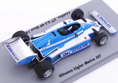 1978 Spark Gitanes Ligier Matra JS7 J Laffite US GP West 1/43