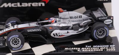 2005 Minichamps West McLaren MP4/20 K Raikkonen Winner Spanish GP 1/43